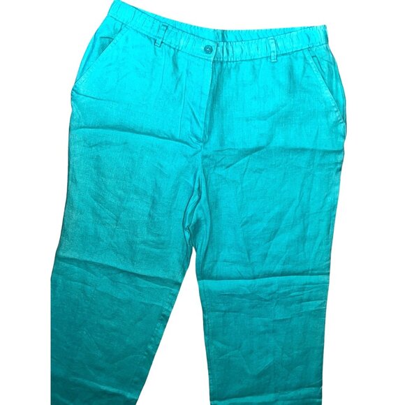 JM Collection Vintage100% Linen Casual Straight Leg Pants Sz 10 Womens (Medium) - Picture 6 of 10